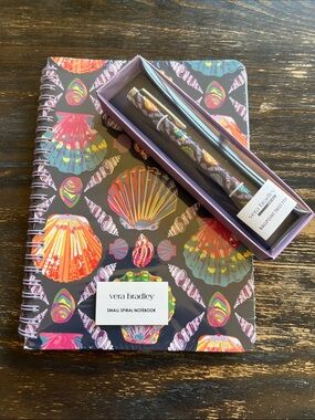 Vera Bradley SeaShell-Ebrate Spiral Notebook and Ballpoint Pen